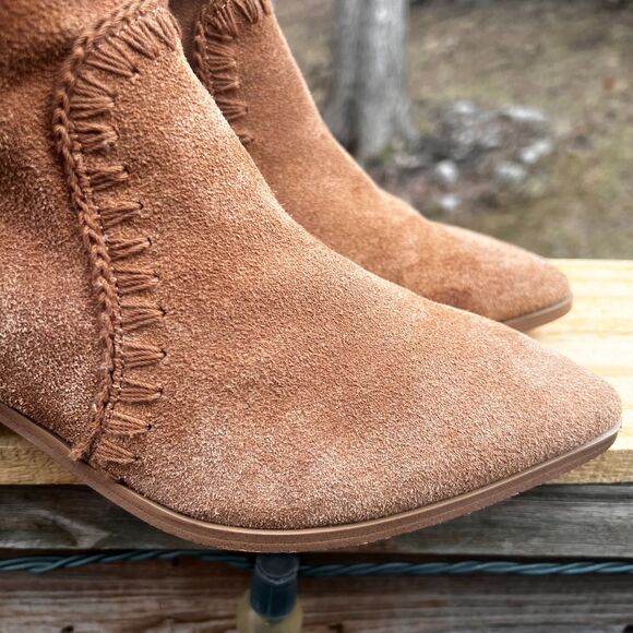 Sanctuary Refine Women's Tan Suede Leather Western Ankle Boots US Size 8.5 - Picture 6 of 16